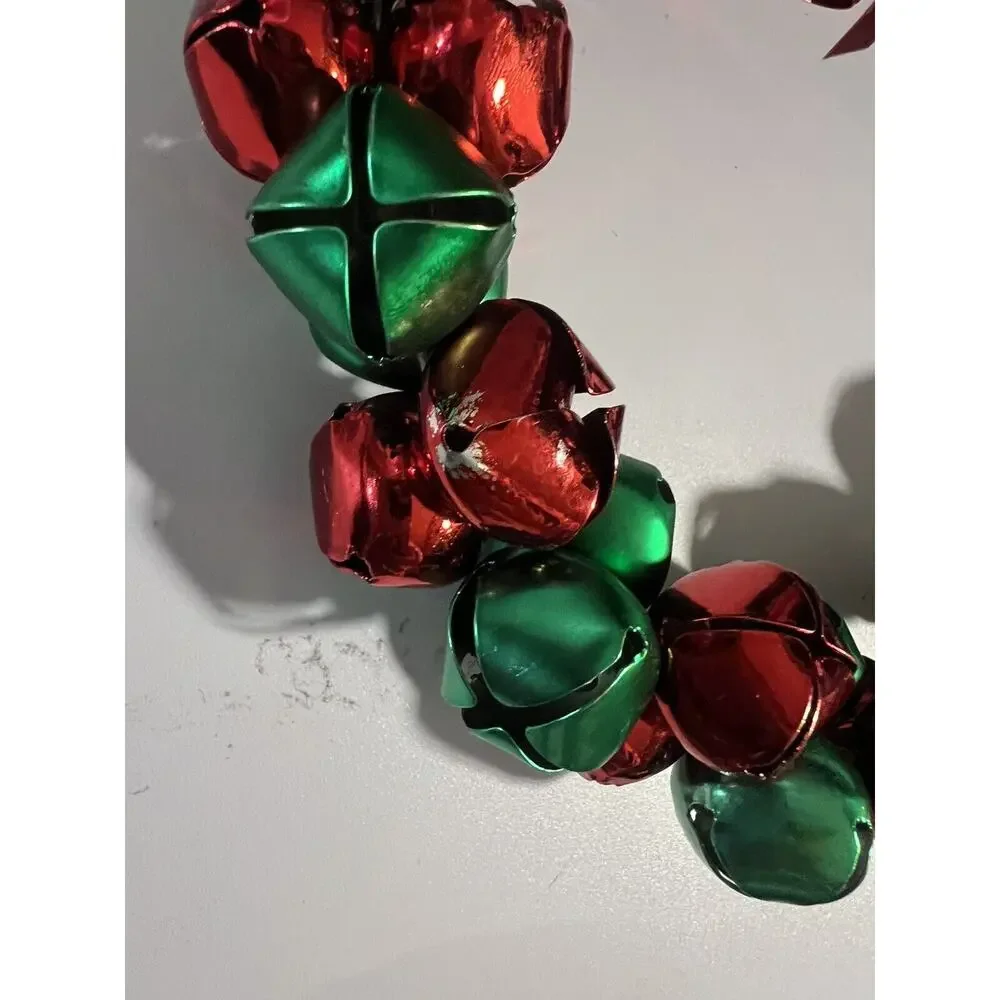 Vintage Christmas Bell Wreath Holiday Door Wall Decor Red/Green